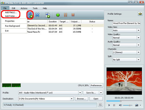 How to convert FLV to AVI