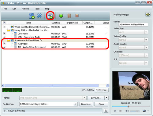 FLV to DivX Converter