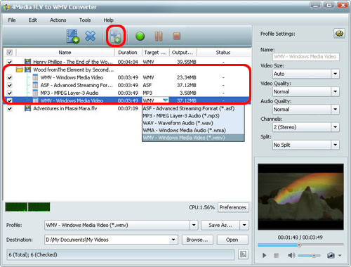 How to convert FLV to WMV format