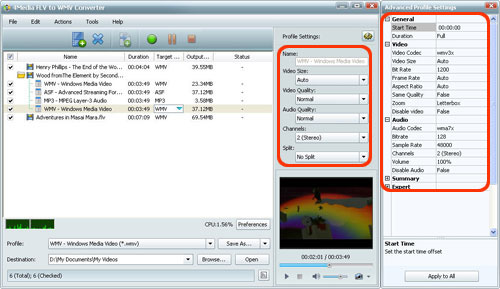 FLV to WMV conversion software