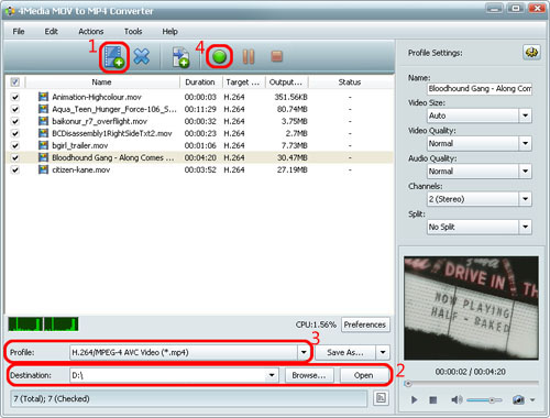 mov mp4 converter