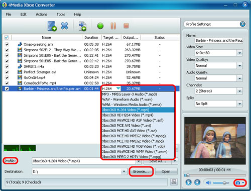 Convert video to Xbox MP4