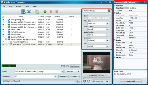 Convert Video files for Xbox