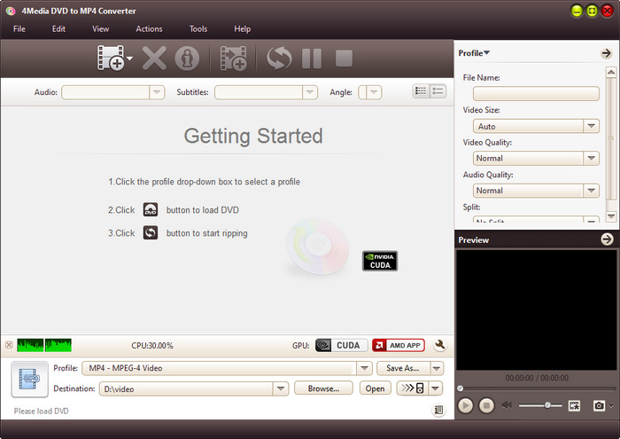 4Media DVD to MP4 Converter - convert DVD to MP4 video
