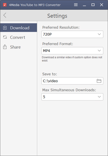 4Media YouTube to MP3 Converter