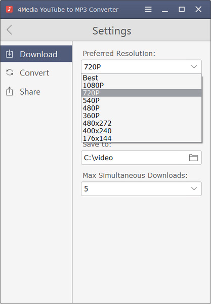 4Media YouTube to MP3 Converter