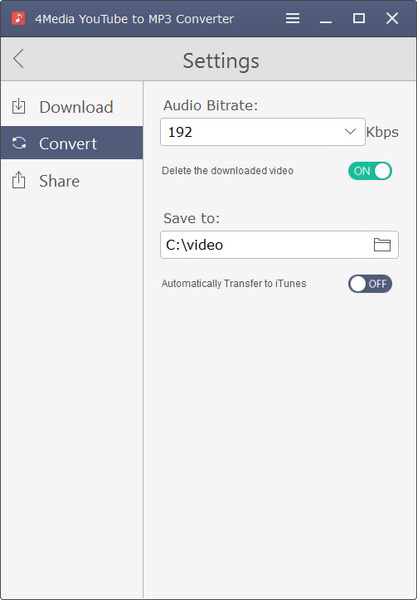 4Media YouTube to MP3 Converter